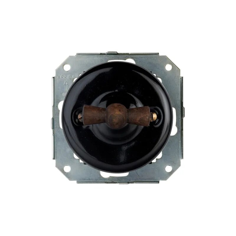 FONTINI 31328292 PULSADOR ROTATIVO NEGRO. LAZO ENVEJECIDO