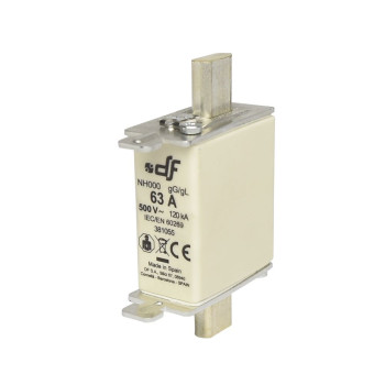 CARTUCHO FUSIBLE DE TALLA NH-000 63 AMPERIOS  DF381055