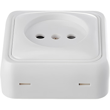 BASE ENCHUFE DE SUPERFICIE BIPOLAR SIN TOMA TIERRA 10A/16A