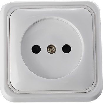 BASE ENCHUFE DE SUPERFICIE BIPOLAR SIN TOMA TIERRA 10A/16A