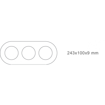 Marco Doble de Empotrar Haya Oscurecida Fontini DO