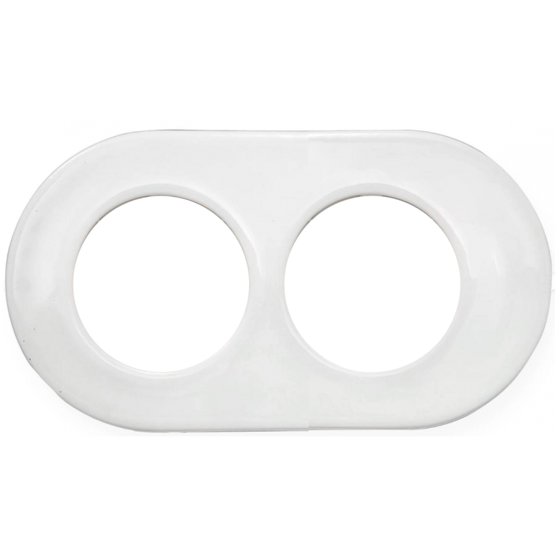 Marco Doble de Empotrar Porcelana Blanca Fontini DO