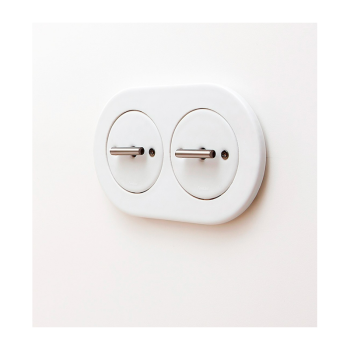 Marco Doble de Empotrar Porcelana Blanca Fontini DO