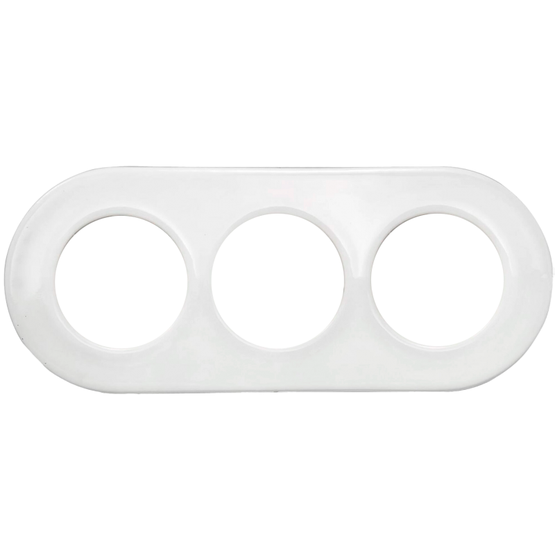 Marco Doble de Empotrar Porcelana Blanca Fontini DO