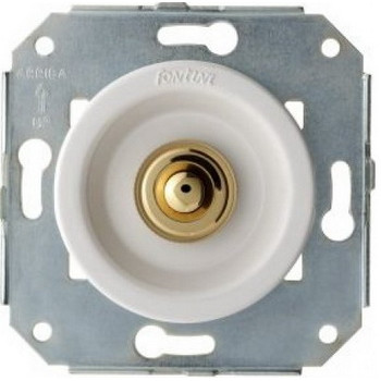 PULSADOR 10A. 250V. DORADO/BLANCO FONTINI VENEZIA