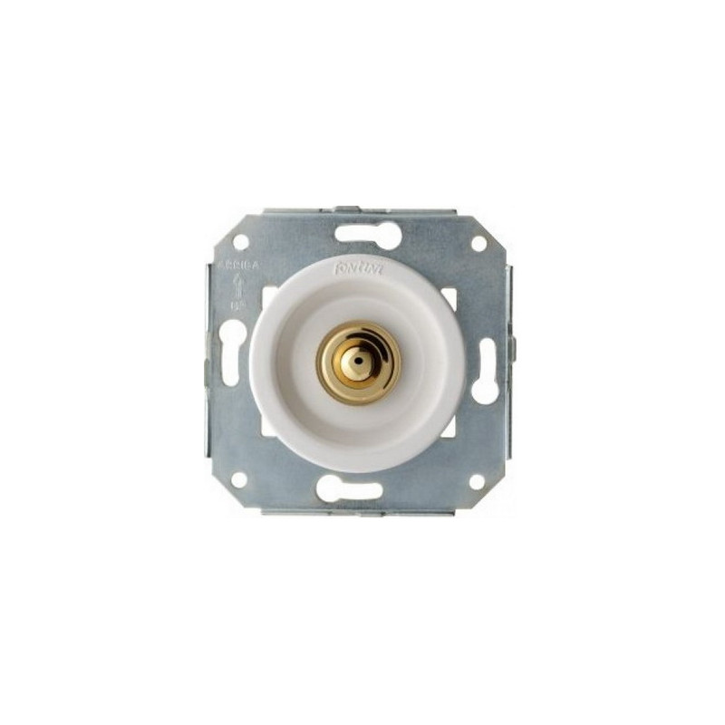 PULSADOR 10A. 250V. DORADO/BLANCO FONTINI VENEZIA