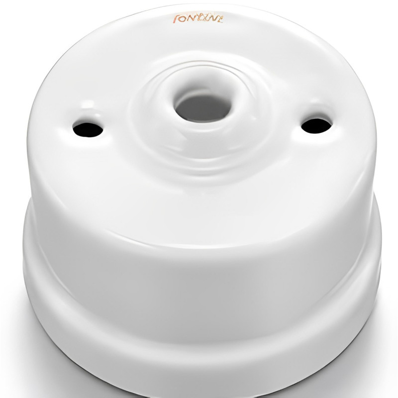 SALIDA CABLES, PORCELANA BLANCA