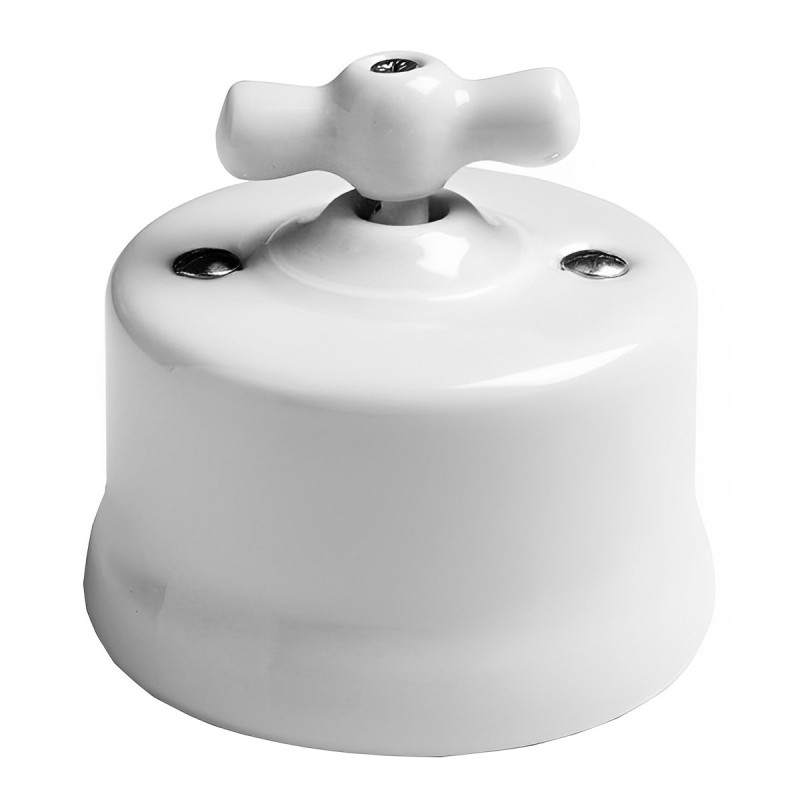 CONMUTADOR DE PORCELANA BLANCA MANECILLA PORCELANA FON30308171