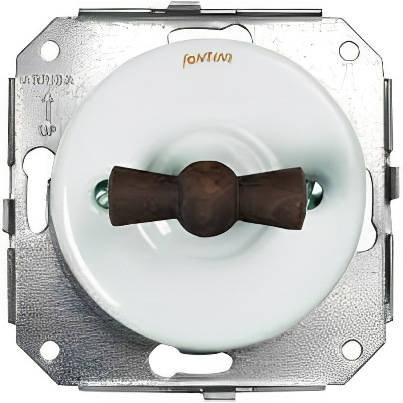 INTERRUPTOR  DE PORCELANA. LAZO ENVEJECIDO