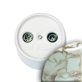 TOMA RTV/SAT ECUALIZADAS INTERMEDIA DE PORCELANA SALIENTE.REGGIA