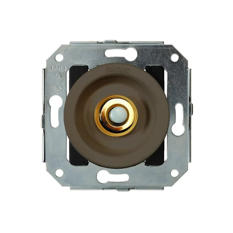 PULSADOR 10A. 250V. DORADO/MARRON FONTINI VENEZIA