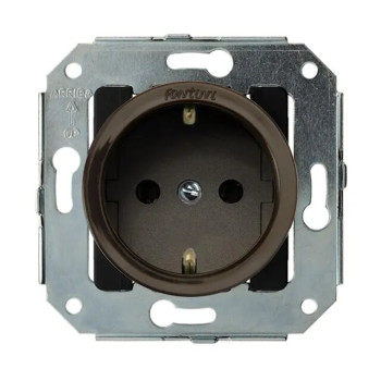 BASE DE ENCHUFE SCHUKO TTL SERIES VENEZIA. MARRON