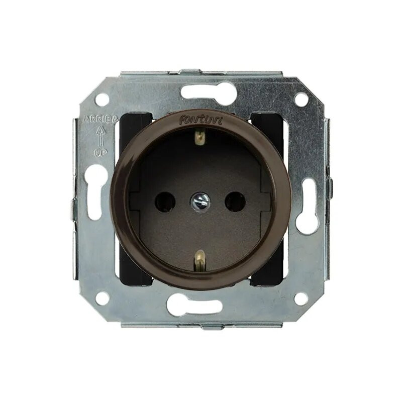 BASE DE ENCHUFE SCHUKO TTL SERIES VENEZIA. MARRON