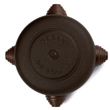 CAJA DE EMPALMES DE METAL ENVEJECIDO PARA CABLE O TUBO. 108MM.