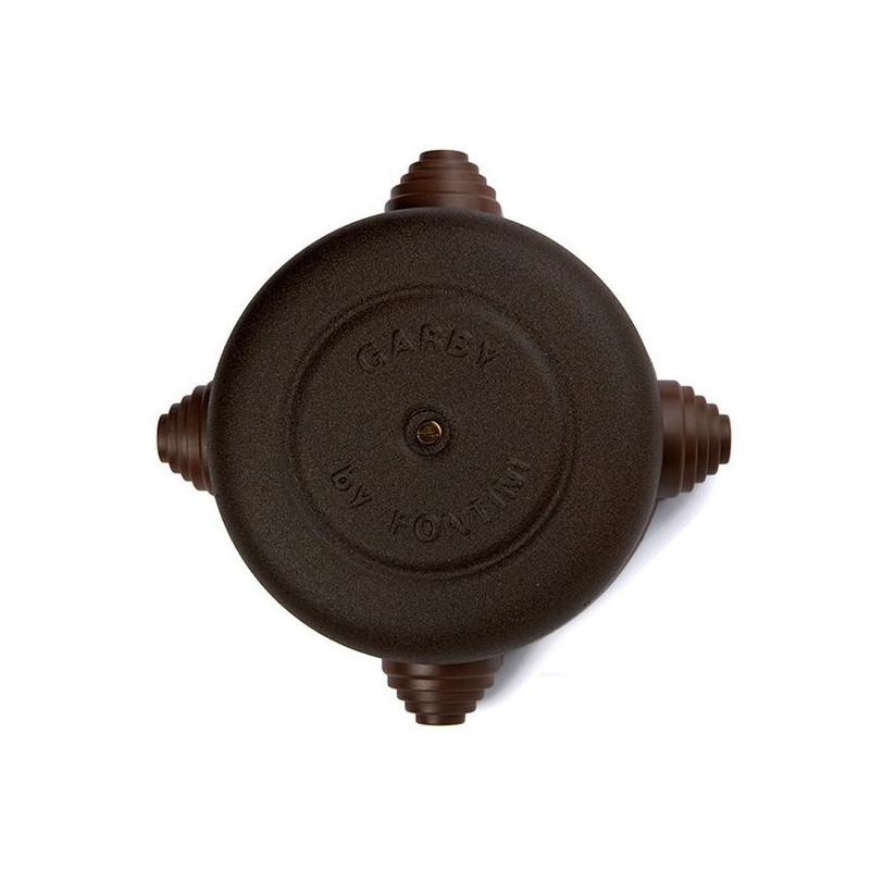 CAJA DE EMPALMES DE METAL ENVEJECIDO PARA CABLE O TUBO. 108MM.