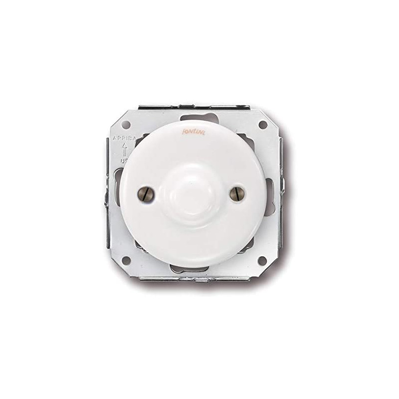 TAPA CIEGA DE PORCELANA BLANCA. TIPO COLONIAL