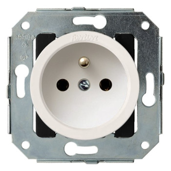 BASE DE ENCHUFE SCHUKO FONTINI COLONIAL-TERMOPLASTICO BLANCO PARA FRANCIA