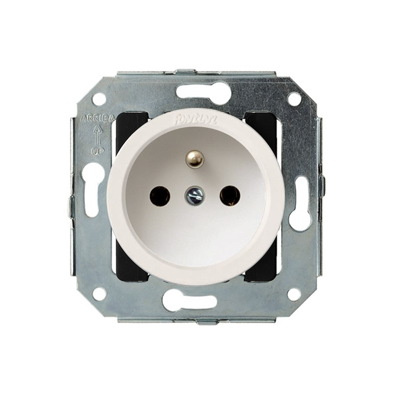 BASE DE ENCHUFE SCHUKO FONTINI COLONIAL-TERMOPLASTICO BLANCO PARA FRANCIA
