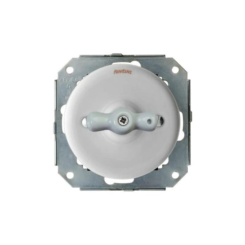 INTERRUPTOR DE PERSIANA PORCELANA BLANCA, LAZO PORCELANA BLANCA