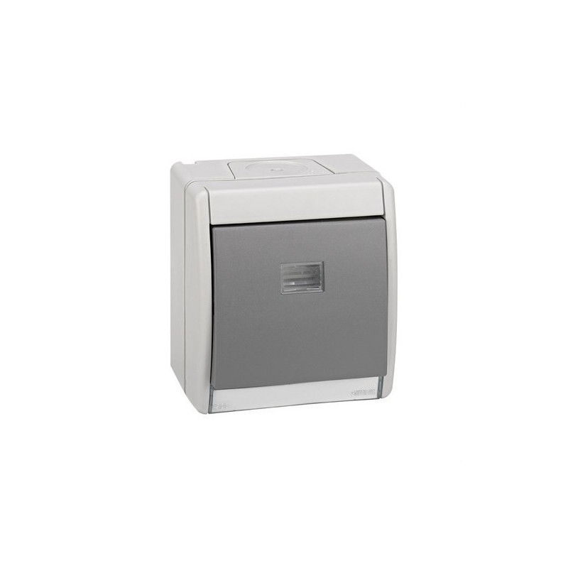 Pulsador SIMON AQUA IP55 gris 4490150-035 SIM4490150-035
