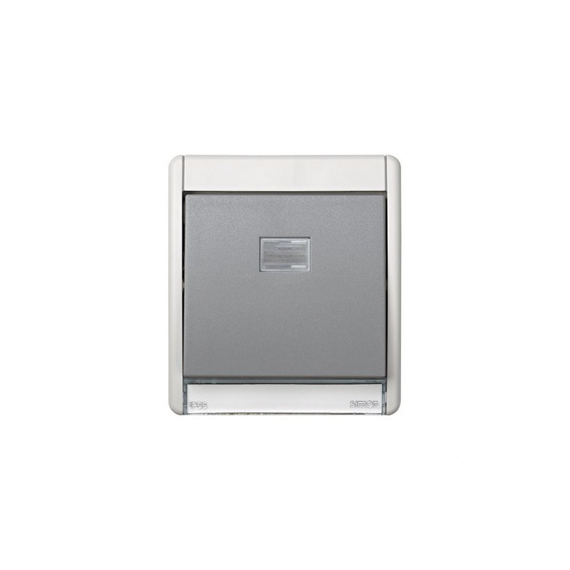 Marco SIMON AQUA con tecla simple gris SIM4400010-035