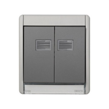 Marco SIMON AQUA con tecla doble gris SIM4400026-035