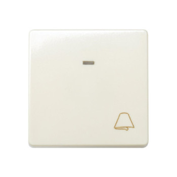 Pulsador SIMON 27 luminoso ancho marfil grabado campana SIMON SIM27160-62