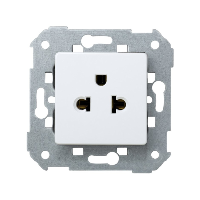 Enchufe SIMON europea/americana, blanco nieve SIMON. 27439-35 SIM27439-35