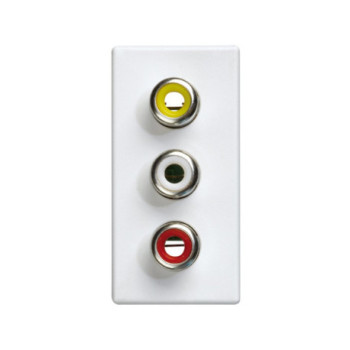 Conector SIMON 27 audio y video estrecho blanco SIMON SIM2701093-030
