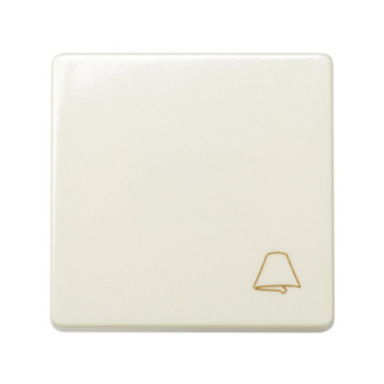 Pulsador SIMON 27 grabado campana, ancho marfil SIMON SIM27150-62