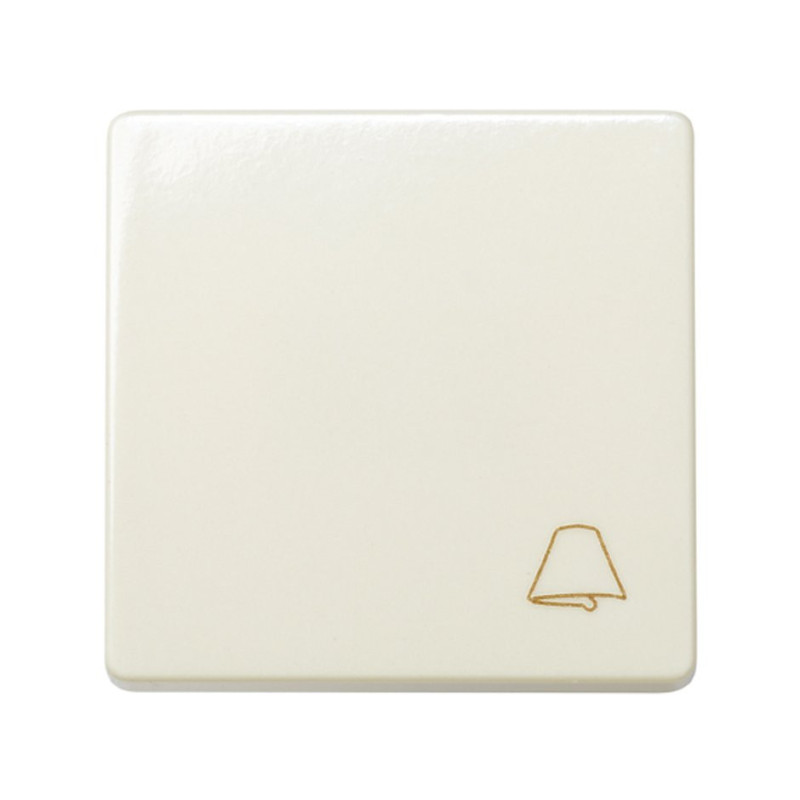 Pulsador SIMON 27 grabado campana, ancho marfil SIMON SIM27150-62