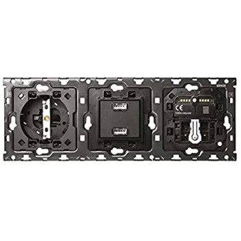 Kit back SIMON 100 de  base + cargadr 2xUSB + persianas + cruce SIMON SIM10010307-039