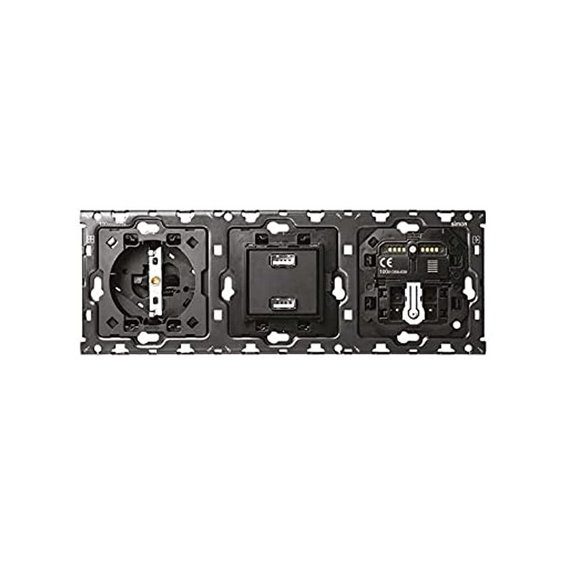 Kit back SIMON 100 de  base + cargadr 2xUSB + persianas + cruce SIMON SIM10010307-039