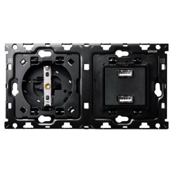 Kit back  1 base + 1cargador 2xUSB SIMON 100 SIM10010205-039