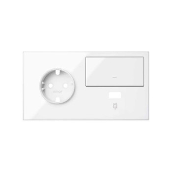 Kit frontal  1 base + 1 tecla + 1 cargador USB izquierda SIMON 100 SIM10020207-130