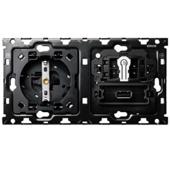 Kit back  1 base + 1 conmutador + 1 cargador USB SIMON 100 SIM10010206-039