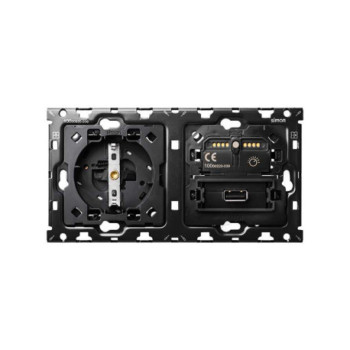 Kit back  1 base + 1 interruptor regulable + 1 cargador USB SIMON 100 SIM10010209-039