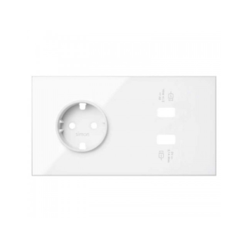 Kit frontal  1 base + Cargador USB doble carga rapida SIMON 100 SIM10020210-130