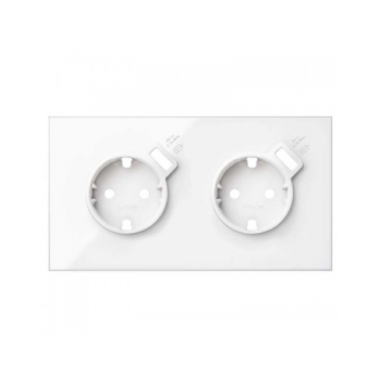 Kit frontal  2 bases con 2 cargadores USB carga rapida SIMON 100 SIM10020211-130