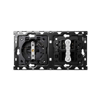 Kit back  base con cargador USB + 2 conmutadores SIMON 100 SIM10010212-039