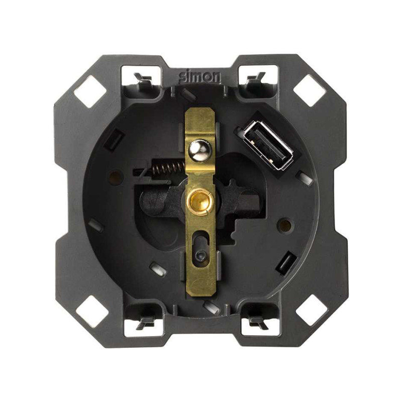 Base de enchufe francesa con cargador USB smartcharge SIMON 100 SIM10001458-039
