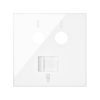 Tapa para toma R-TV + SAT + RJ45 SIMON 100 SIM10000072-130