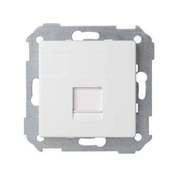 Tapa V&D plana universal con guardapolvo para 1 conector RJ45 SIMON SIM8200005-090