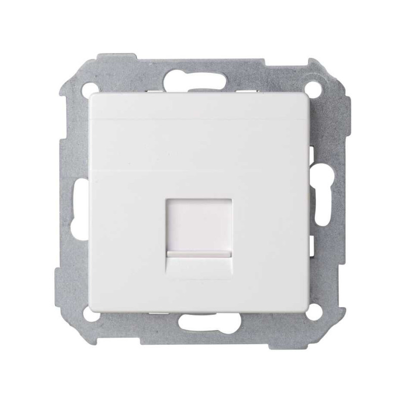 Tapa V&D plana universal con guardapolvo para 1 conector RJ45 SIMON SIM8200005-090