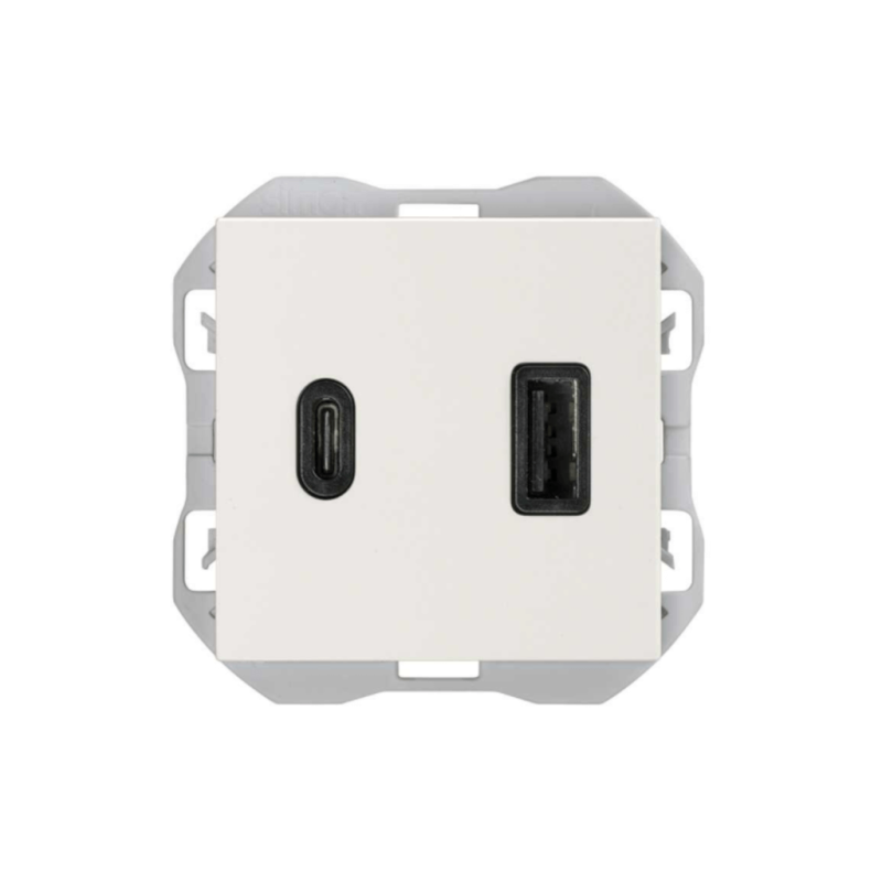 Cargador USB doble A+C 3.1A Quickcharge SIMON SIM20000296-090