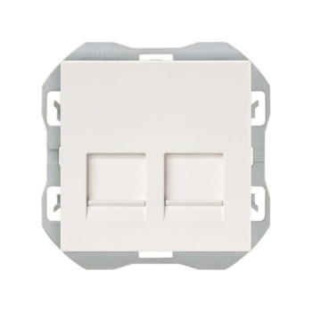 Tapa RJ45 doble con conector SIMON SIM20000188-090