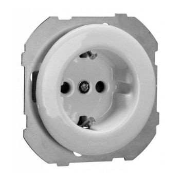 Base de Enchufe con Toma Tierra de Empotrar Blanco FONTINI DO FON34212172