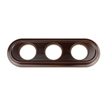 Marco de madera Nogal FONTINI VENEZIA OVAL FON35801202