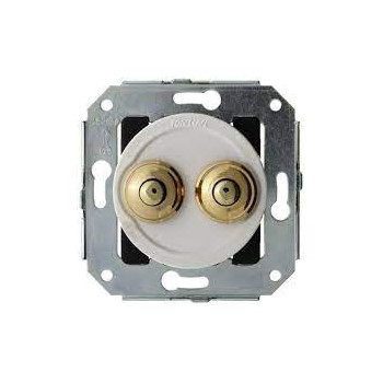 DOBLE PULSADOR 10A. 250V. DORADO | BLANCO FON35343542