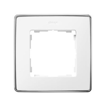 Marco de 1 a 4 elementos blanco base cromo SIMON 82 Detail Metal SIM8201610-247